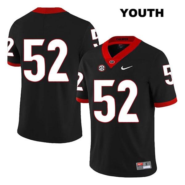 Georgia Bulldogs Youth Tyler Clark #52 NCAA No Name Legend Authentic Black Nike Stitched College Football Jersey QWW7656BZ